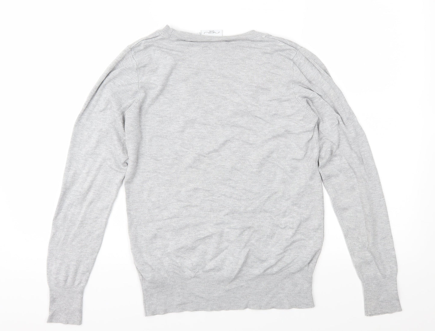 New Look Womens Grey  Knit Pullover Jumper Size 10