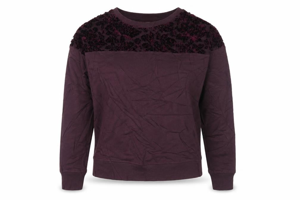 NEXT Womens Purple Floral  Pullover Sweatshirt Size 12