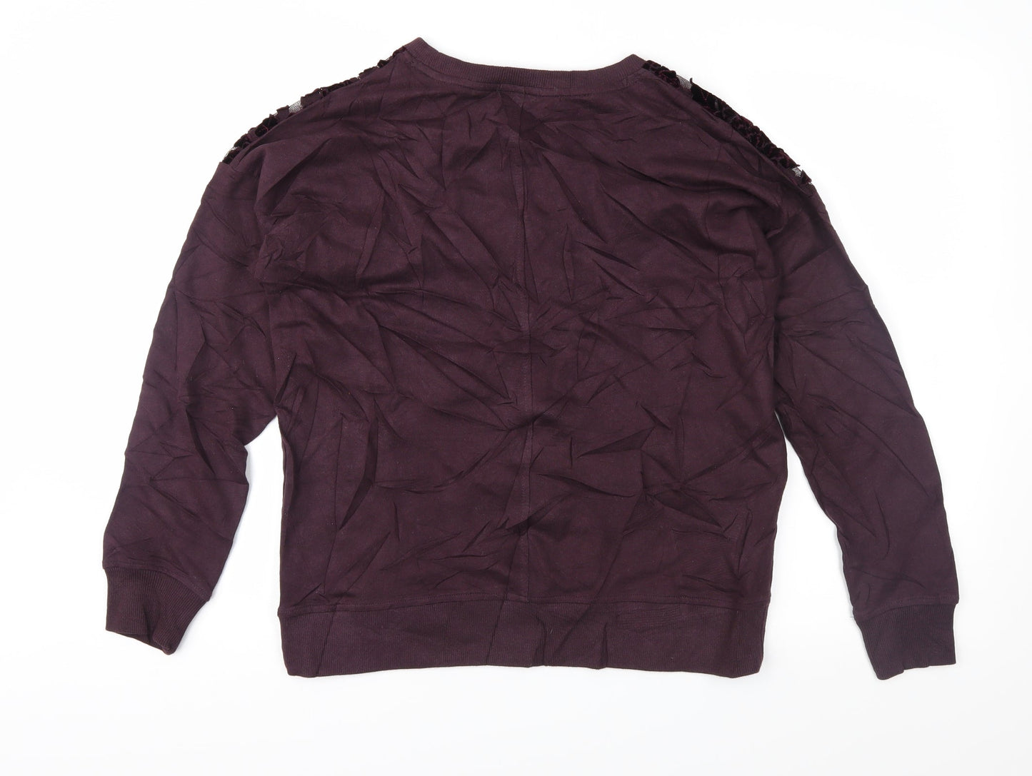 NEXT Womens Purple Floral  Pullover Sweatshirt Size 12