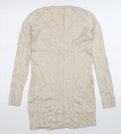 Back view of Dorothy Perkins women’s beige knit jumper, size UK 10