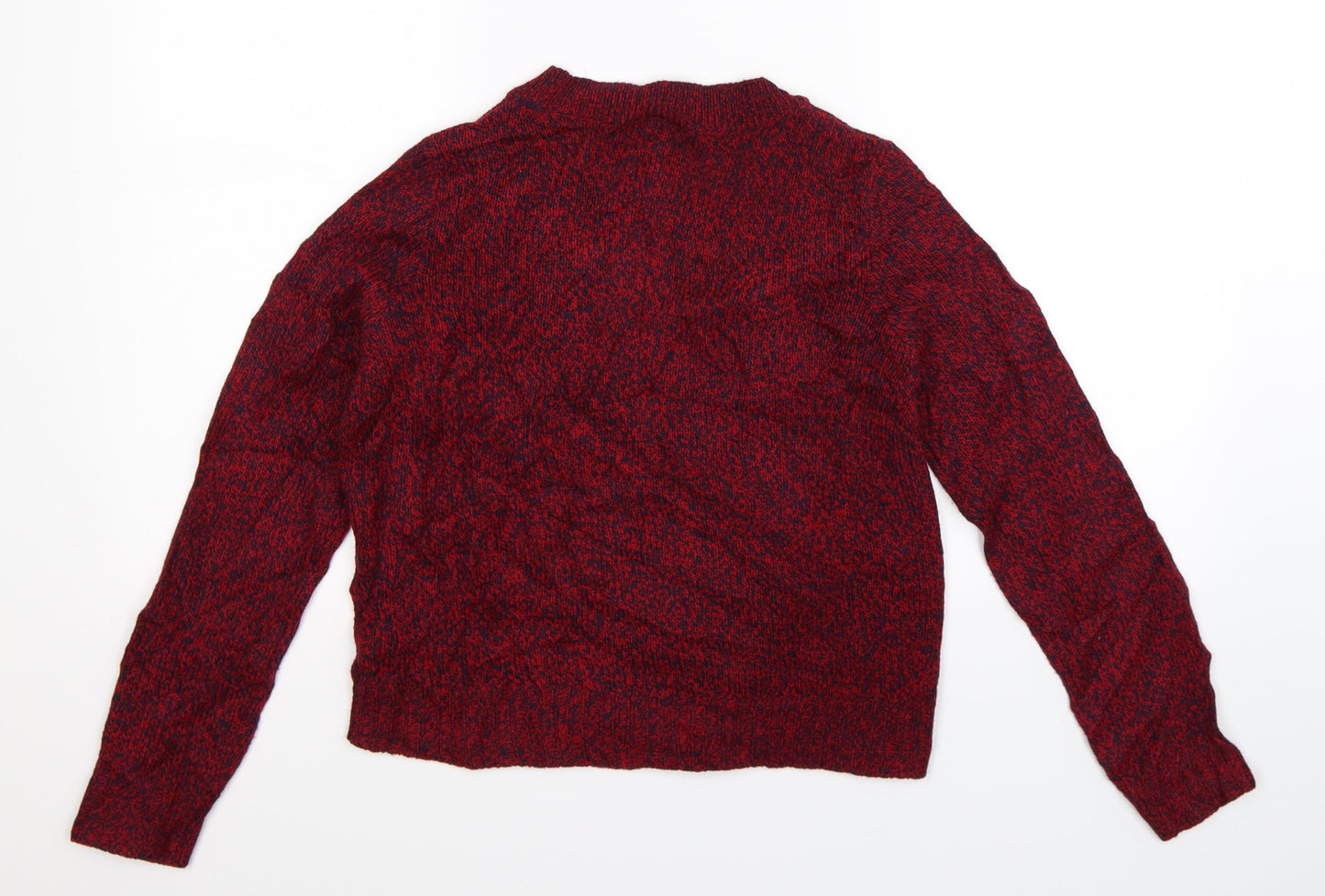 Divided Womens Red  Knit Pullover Jumper Size XS