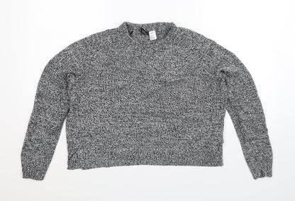 Additional front view of Divided women’s grey knit jumper, size M
