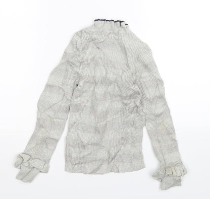 Back view of Crew Cuts girls’ grey knit jumper, size 5-6, years