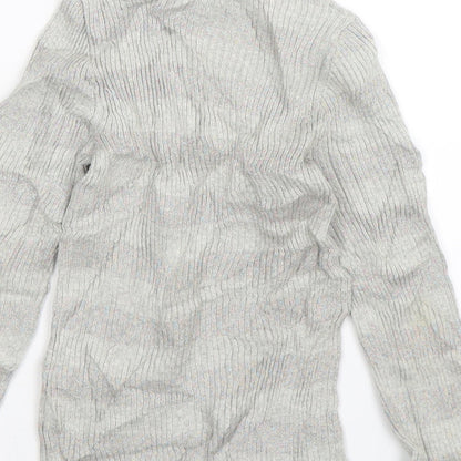 Brand and care label for Crew Cuts girls’ grey knit jumper, size 5-6, years
