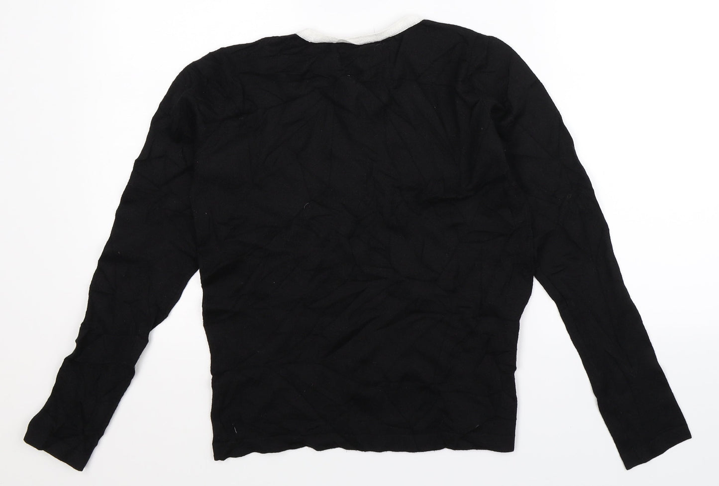 Topshop Womens Black  Knit Pullover Jumper Size 8