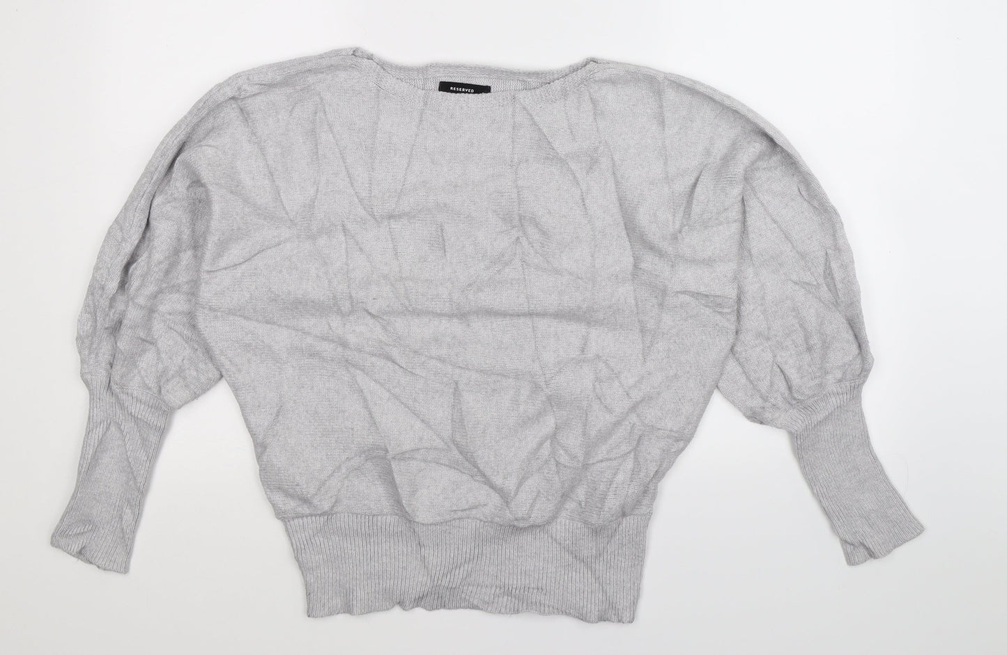 RESERVED Womens Grey  Knit Pullover Jumper Size S  - Oversized