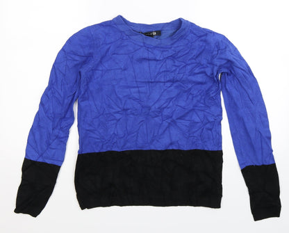 Front view of Forever 21 women’s blue knit jumper, size S