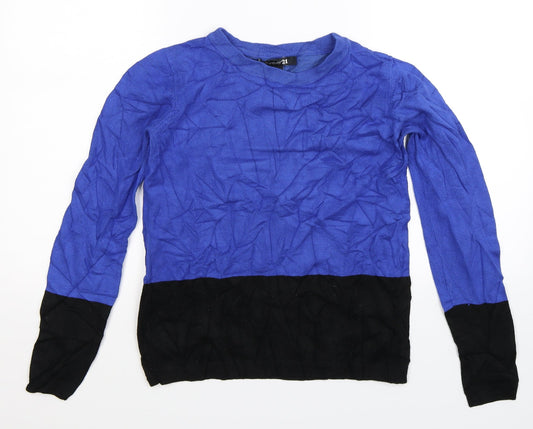 FOREVER 21 Womens Blue  Knit Pullover Jumper Size S