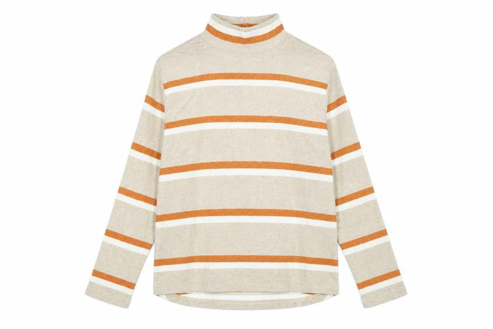 TU Womens Brown Striped Knit Pullover Jumper Size 14