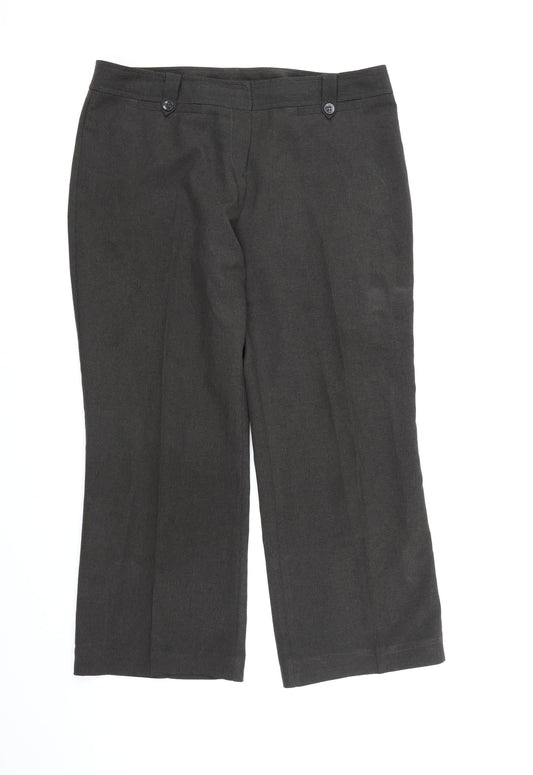 Dorothy Perkins Womens Green  Rayon Dress Pants Trousers Size 14 L25 in