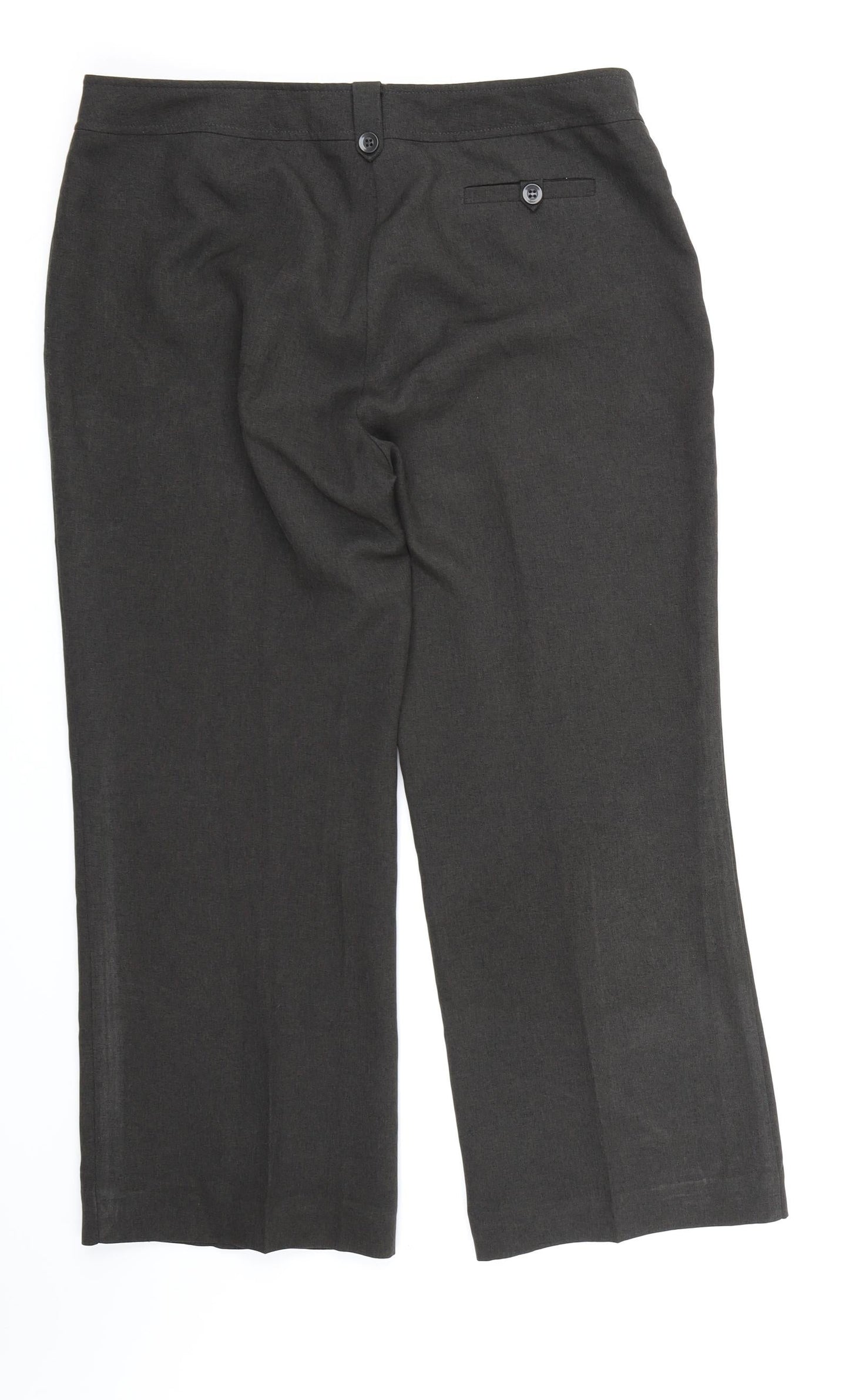 Dorothy Perkins Womens Green  Rayon Dress Pants Trousers Size 14 L25 in