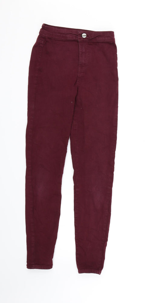 Bershka Womens Purple  Denim Skinny Jeans Size 4 L28 in
