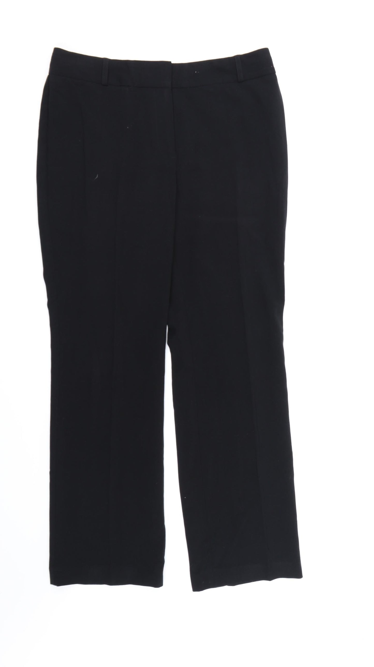 Marks and Spencer Womens Black  Rayon Dress Pants Trousers Size 10 L28 in
