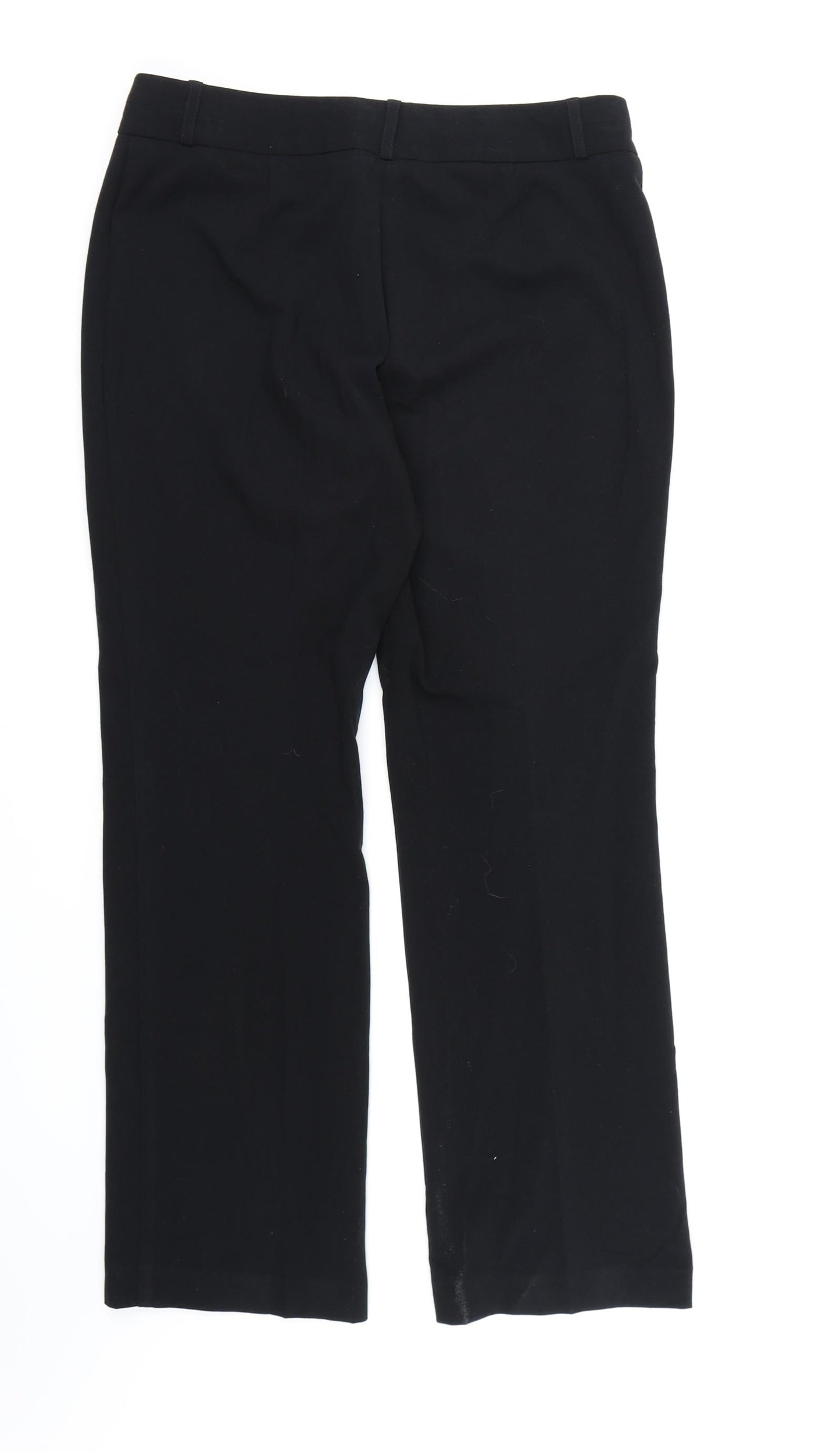 Marks and Spencer Womens Black  Rayon Dress Pants Trousers Size 10 L28 in