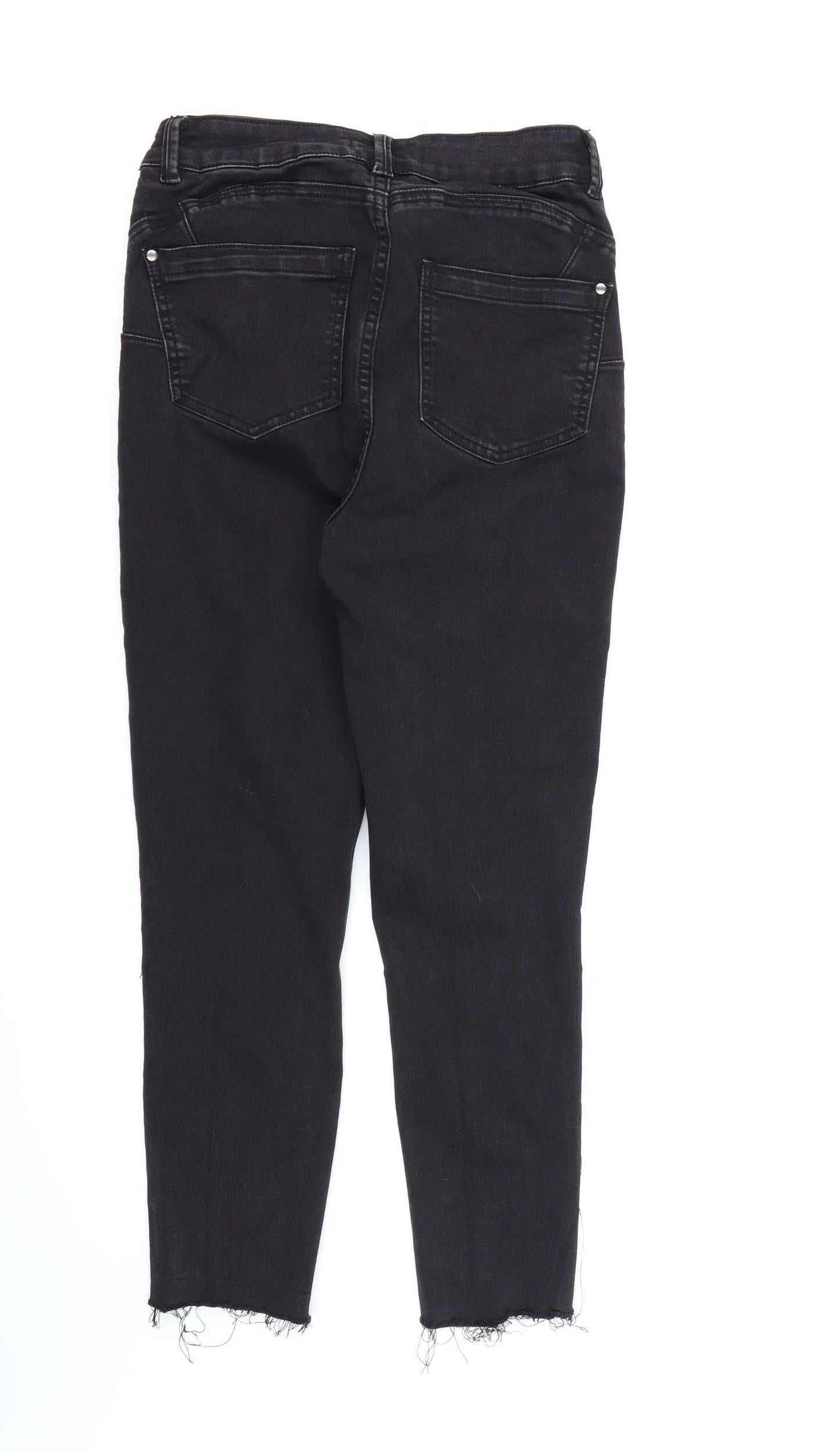 Nutmeg Womens Black  Denim Skinny Jeans Size 10 L24 in