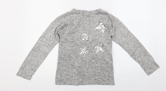 Primark Girls Grey   Pullover Jumper Size 10-11 Years