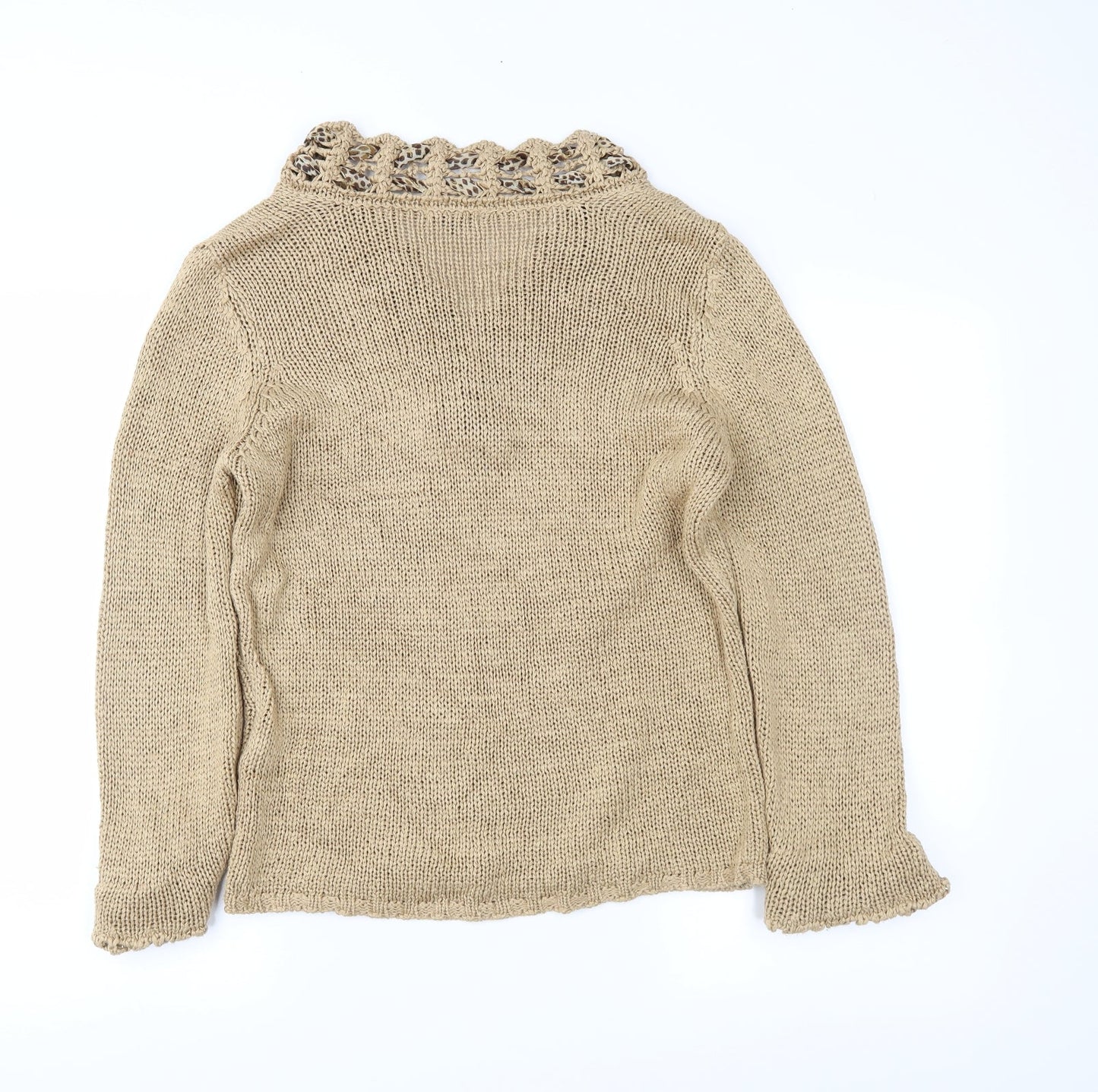 m&s Womens Beige   Pullover Jumper Size L