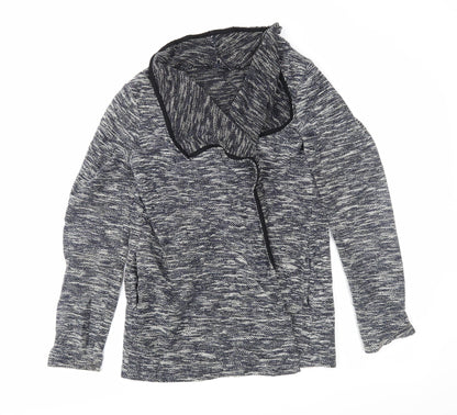 Additional front view of Next women’s blue wrap jumper, size UK 12
