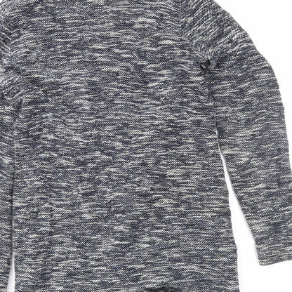 Brand and care label for Next women’s blue wrap jumper, size UK 12