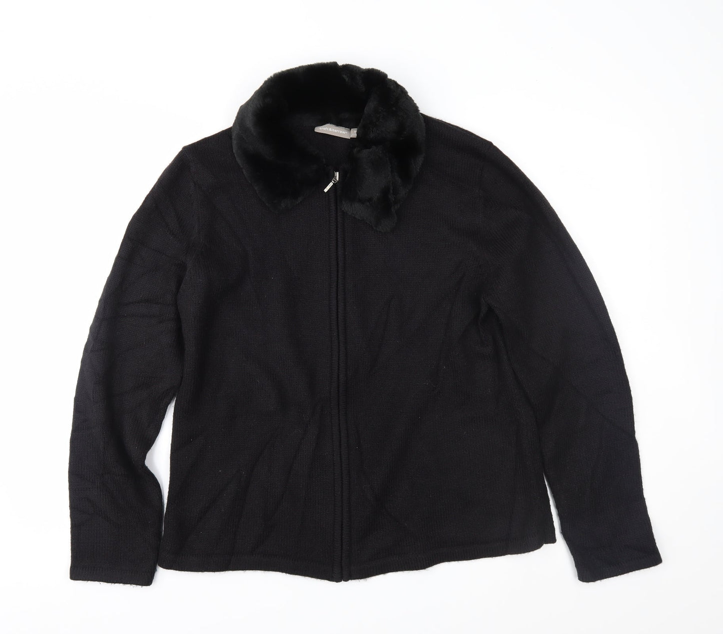 Croft & Barrow Womens Black   Full Zip Jumper Size M