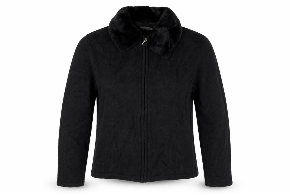 Croft & Barrow Womens Black   Full Zip Jumper Size M