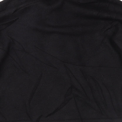 Brand and care label for Croft & Barrow women’s black full zip jumper, size M
