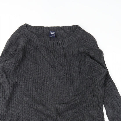 Close-up detail of Gap men’s grey jumper, size M