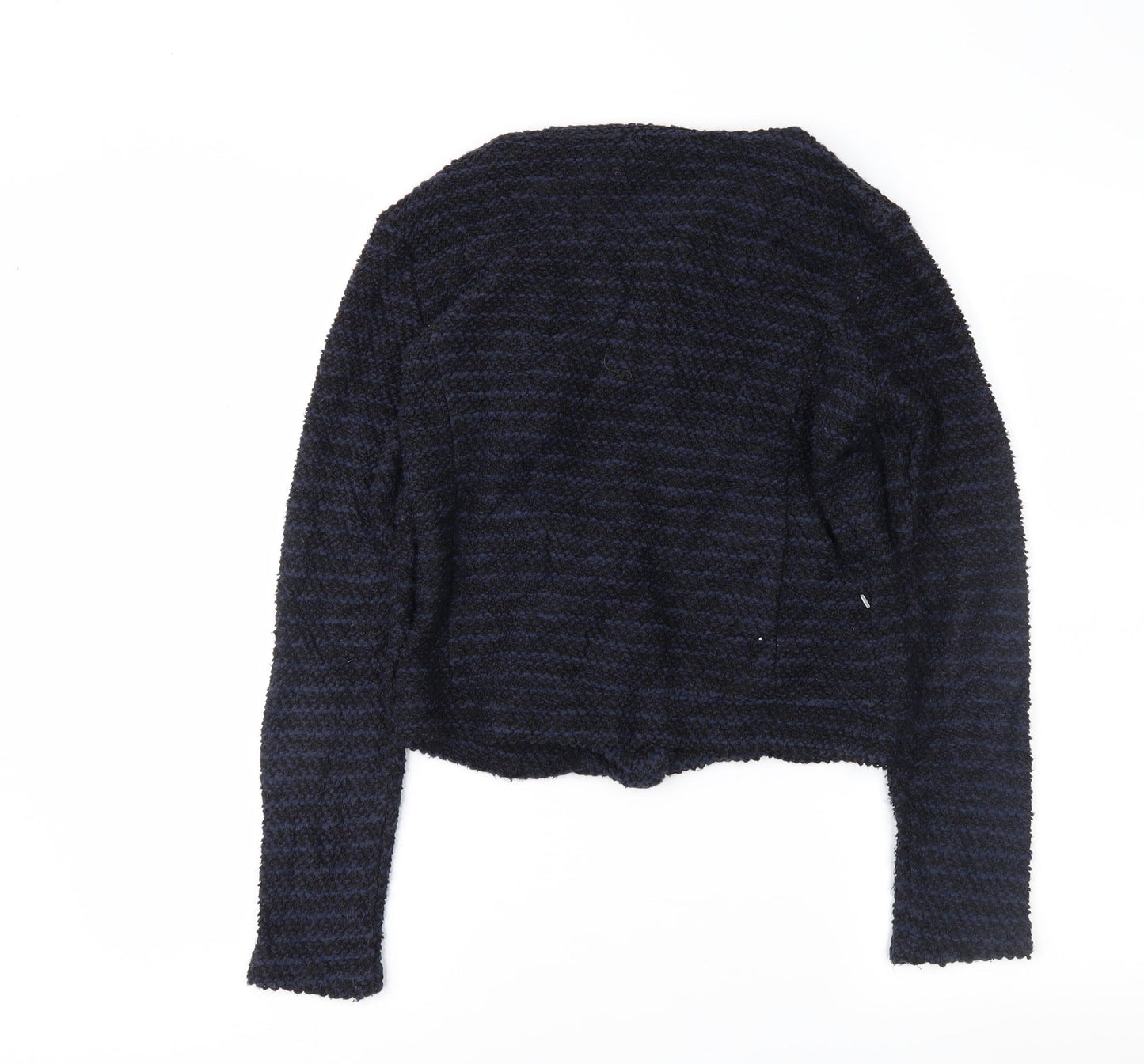 H&M Womens Blue Striped  Full Zip Jumper Size S