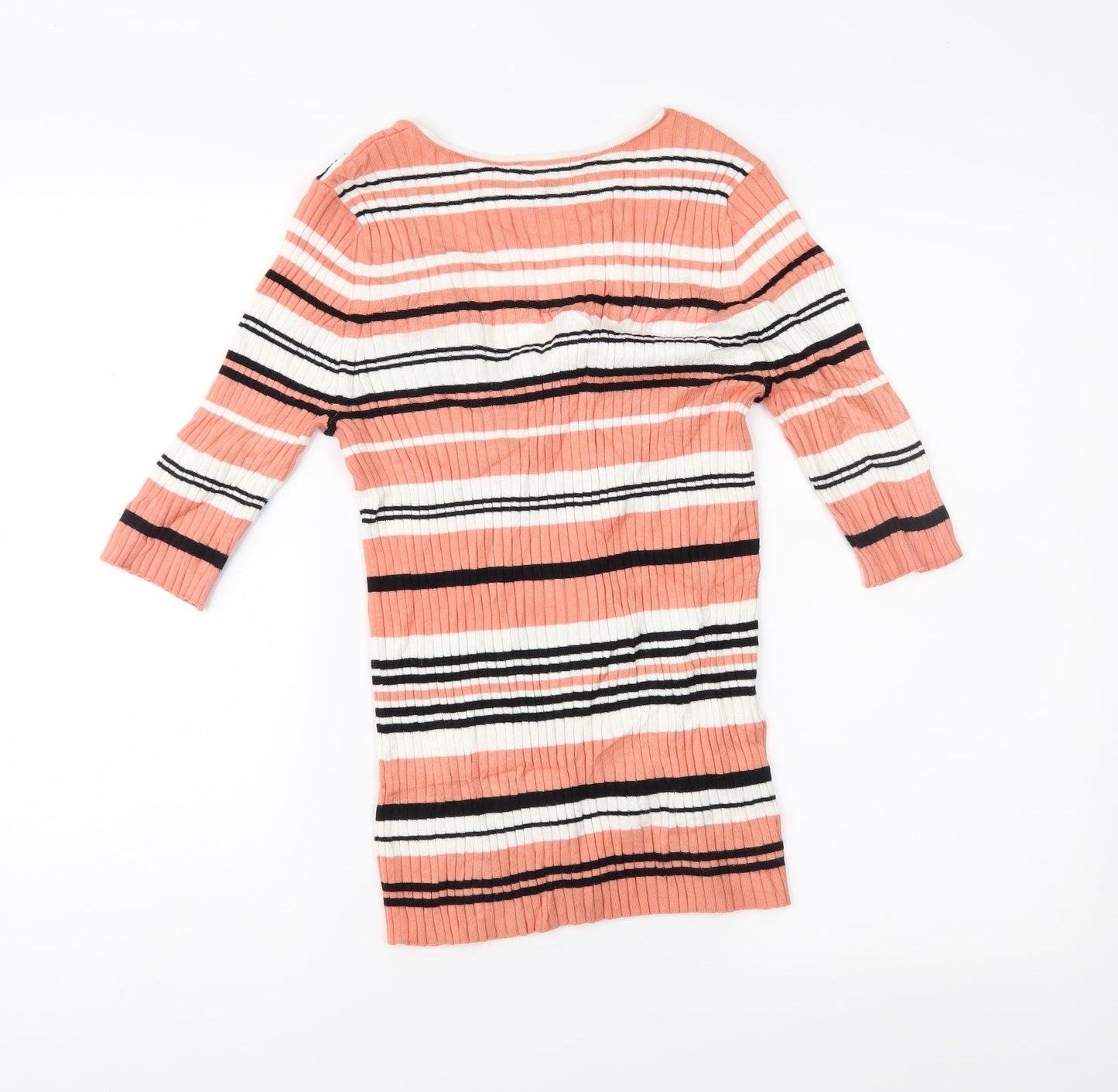 Express Womens Pink Striped  Basic Blouse Size M