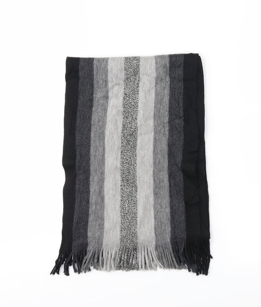 Preworn Mens Grey Striped  Scarf  One Size