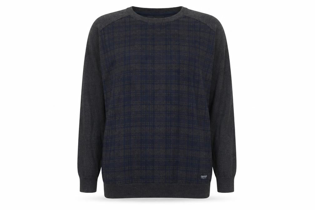 Threadbare Womens Grey Plaid  Pullover Jumper Size 2XL