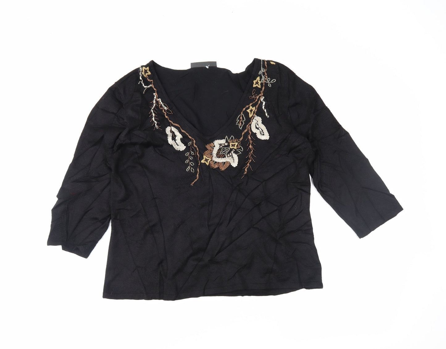 Alex & co Womens Black   Tunic Jumper Size 16