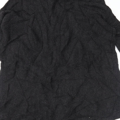 Brand and care label for Wrap women’s black jumper, size UK 8, - cold shoudler