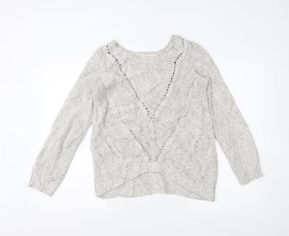 Additional front view of cachcach women’s grey jumper, size UK 4