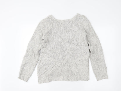 Back view of cachcach women’s grey jumper, size UK 4