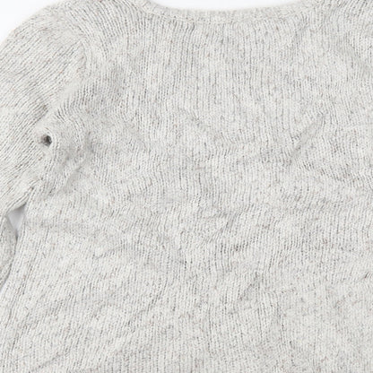 Brand and care label for cachcach women’s grey jumper, size UK 4