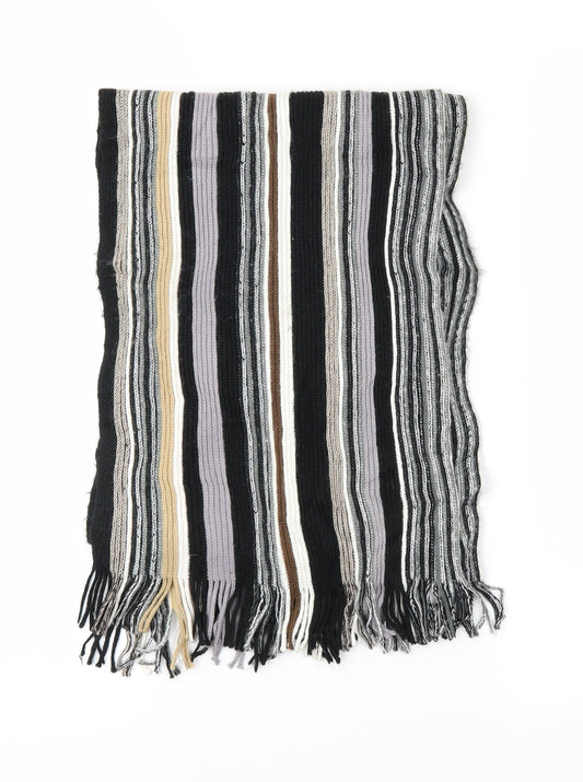 Preworn Mens Grey Striped  Scarf  One Size