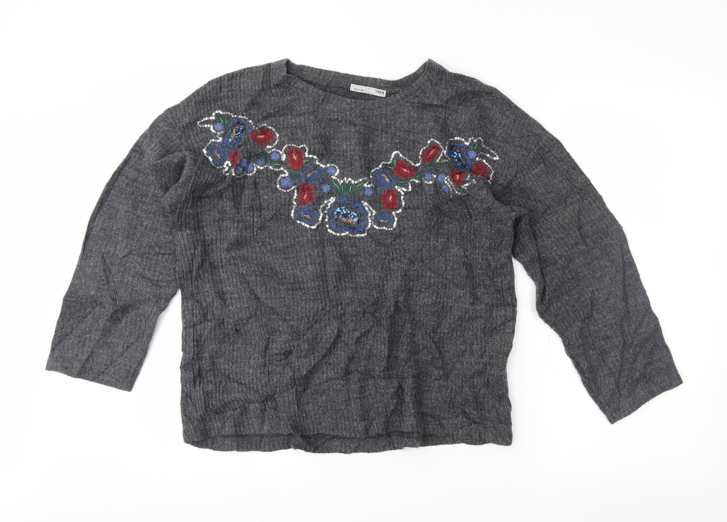 Zara Womens Grey   Pullover Jumper Size M