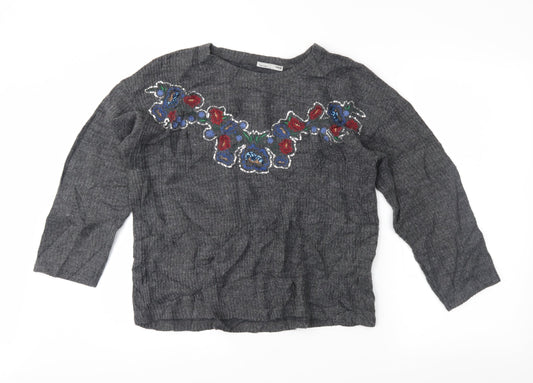 Zara Womens Grey   Pullover Jumper Size M