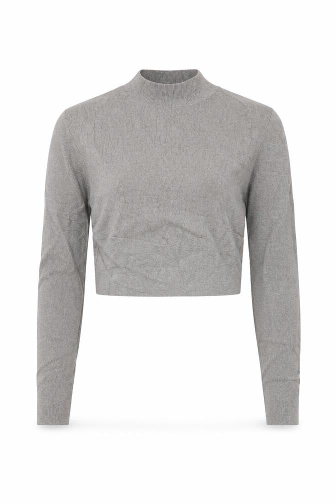newlook Womens Grey   Cropped Blouse Size 10