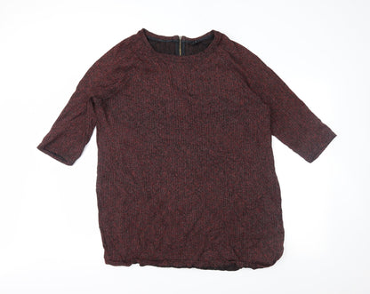 Front view of Topshop women’s purple jumper, size UK 14