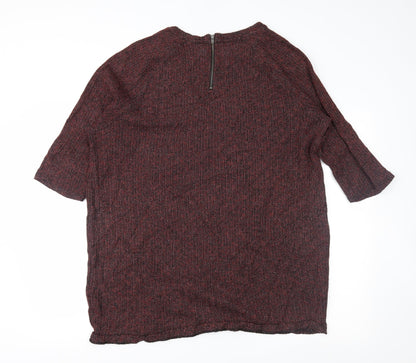 Back view of Topshop women’s purple jumper, size UK 14