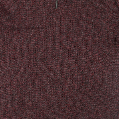 Brand and care label for Topshop women’s purple jumper, size UK 14