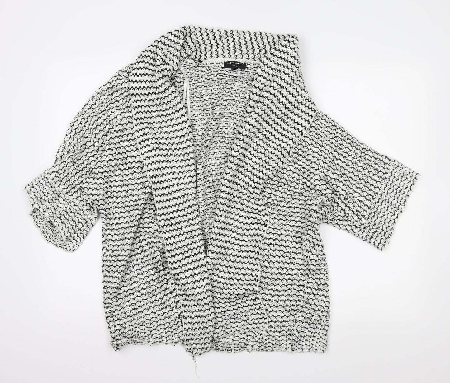 newlook Womens White Striped  Wrap Jumper Size 10