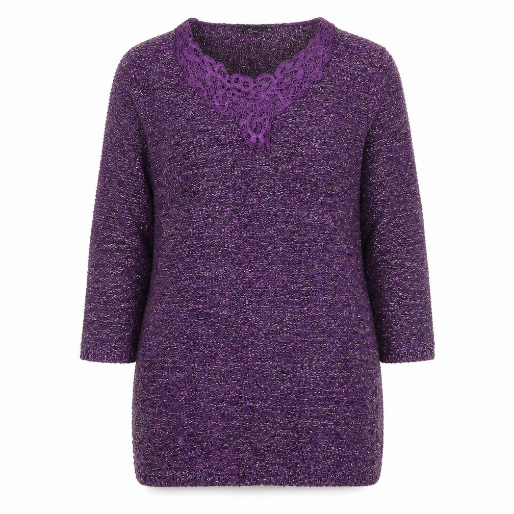 Bonmarché Womens Purple Pullover Jumper Size S
