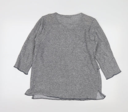 Back view of classics &more women’s grey jumper, size M