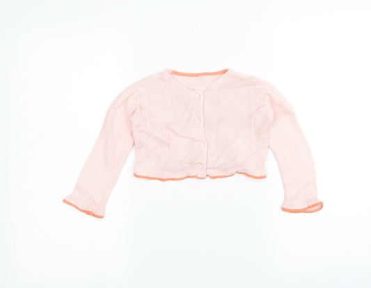 Marks and Spencer Baby Pink  Knit Cardigan Jumper Size 18-24 Months