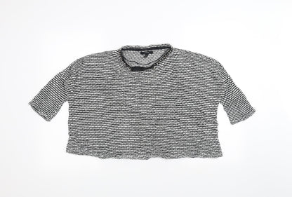 Additional front view of Zara women’s black knit jumper, size S