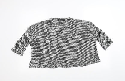 Back view of Zara women’s black knit jumper, size S