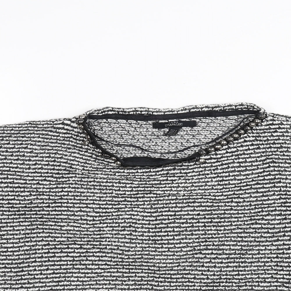 Zara Womens Black  Knit Pullover Jumper Size S
